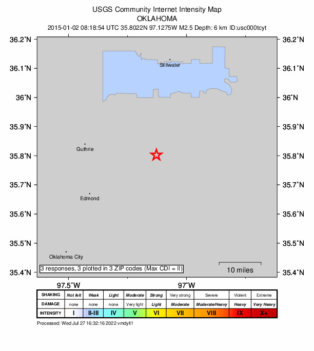 Did You Feel It? map: shaking reported by the public