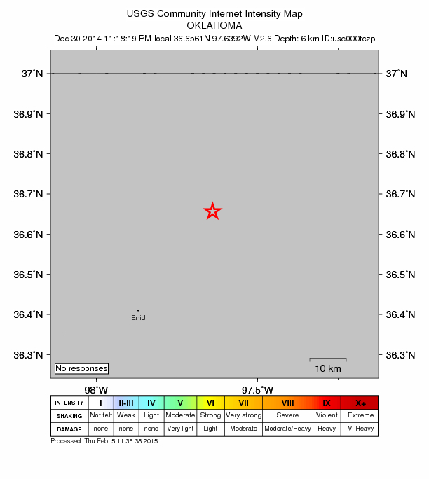 Did You Feel It? map: shaking reported by the public