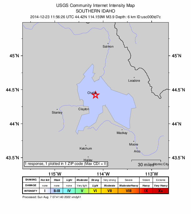Did You Feel It? map: shaking reported by the public