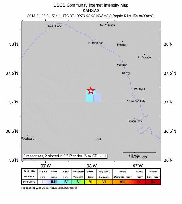 Did You Feel It? map: shaking reported by the public