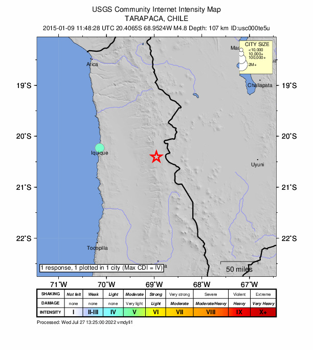 Did You Feel It? map: shaking reported by the public