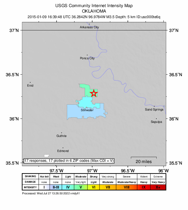 Did You Feel It? map: shaking reported by the public