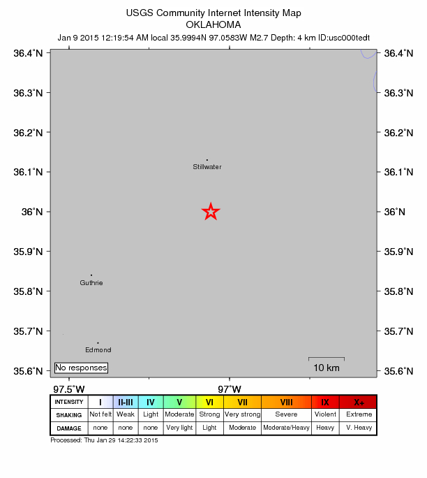 Did You Feel It? map: shaking reported by the public