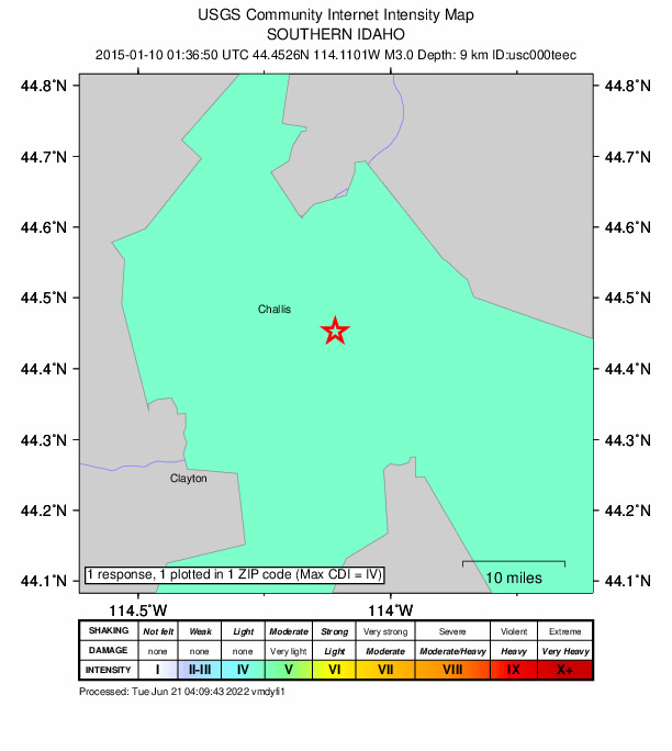 Did You Feel It? map: shaking reported by the public