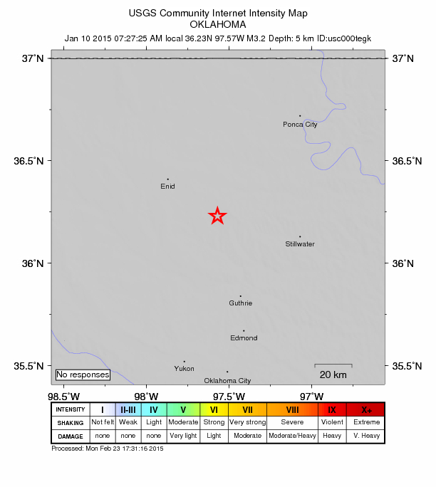 Did You Feel It? map: shaking reported by the public