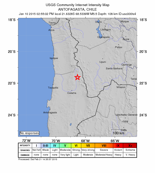 Did You Feel It? map: shaking reported by the public