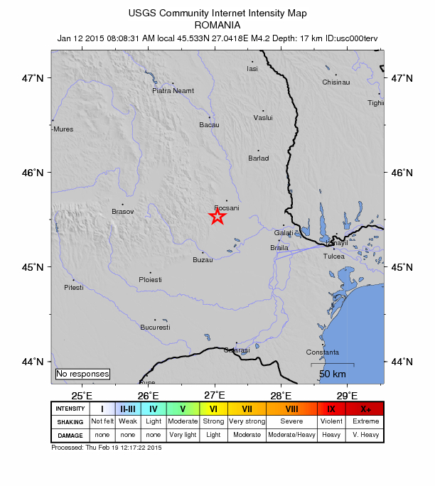 Did You Feel It? map: shaking reported by the public