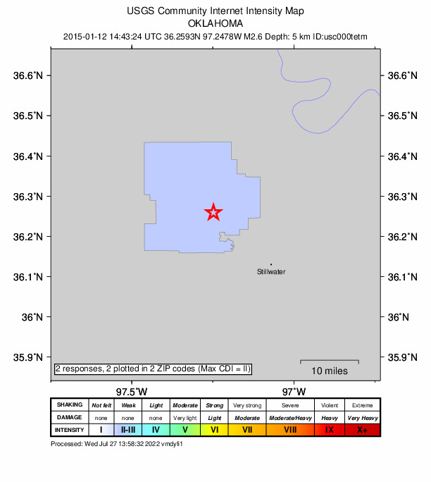 Did You Feel It? map: shaking reported by the public