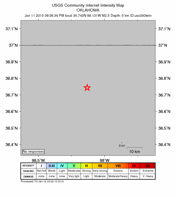Did You Feel It? map: shaking reported by the public