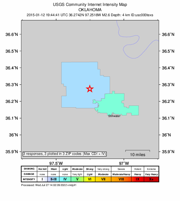 Did You Feel It? map: shaking reported by the public