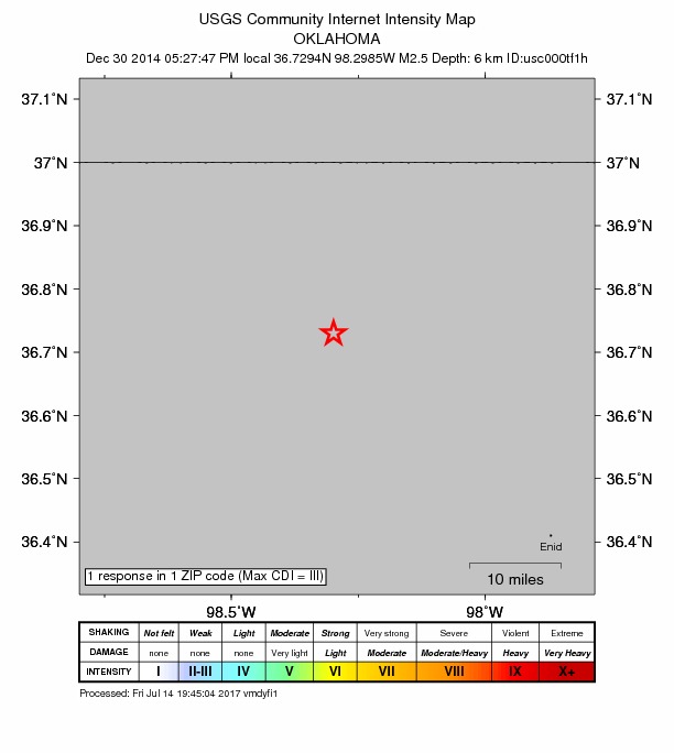 Did You Feel It? map: shaking reported by the public