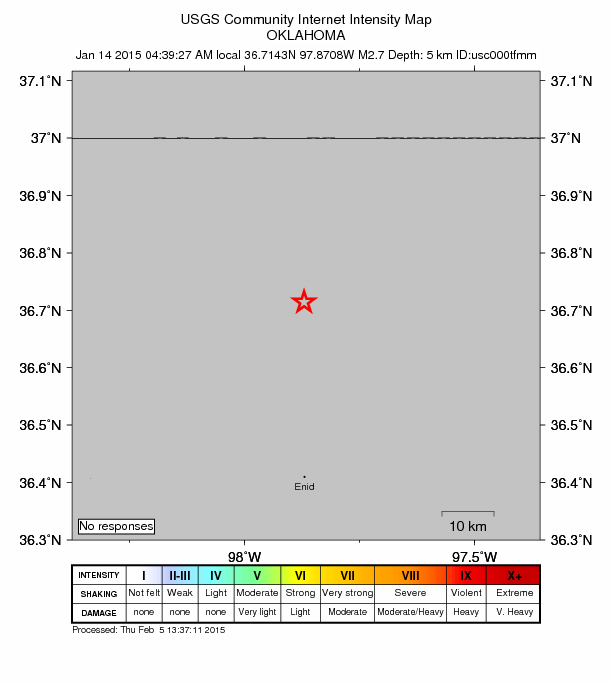 Did You Feel It? map: shaking reported by the public