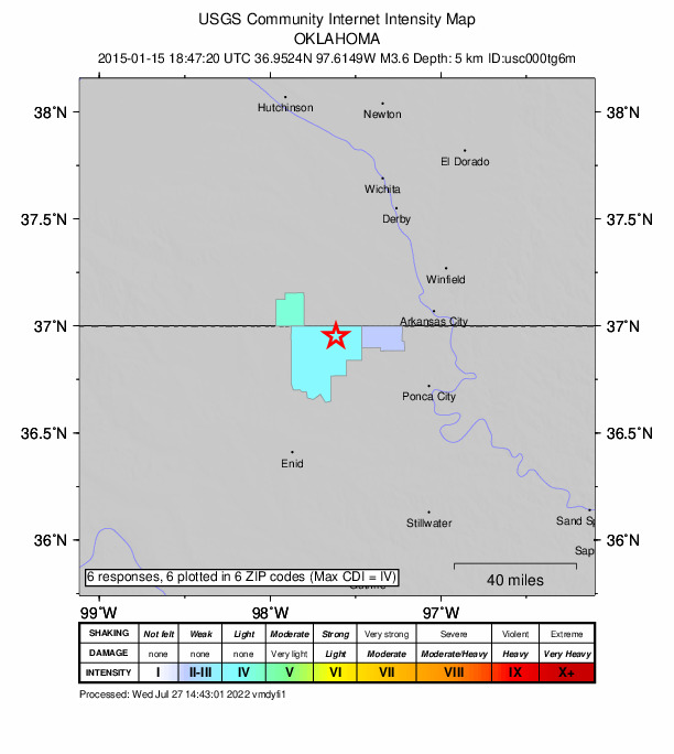 Did You Feel It? map: shaking reported by the public