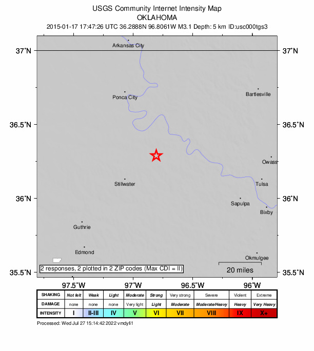 Did You Feel It? map: shaking reported by the public