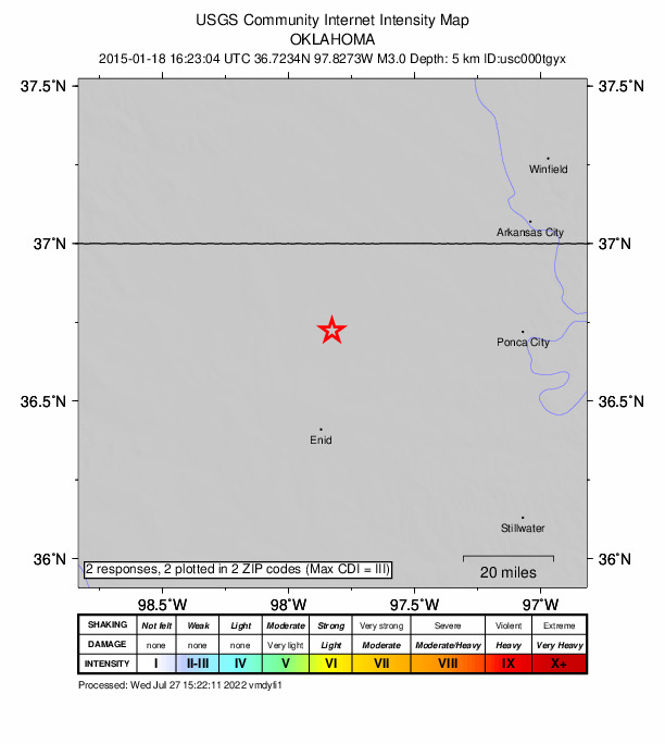 Did You Feel It? map: shaking reported by the public