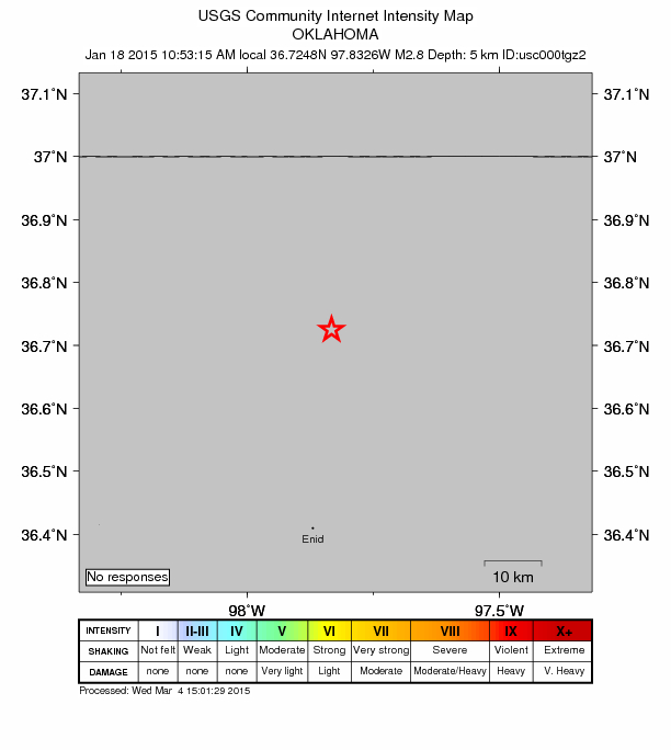 Did You Feel It? map: shaking reported by the public