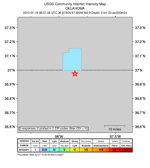 Did You Feel It? map: shaking reported by the public