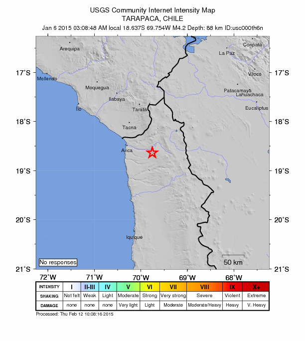 Did You Feel It? map: shaking reported by the public