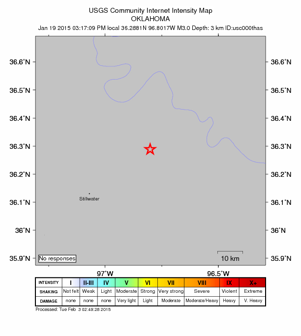 Did You Feel It? map: shaking reported by the public