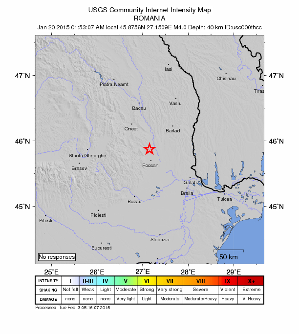 Did You Feel It? map: shaking reported by the public