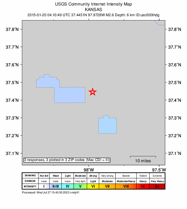 Did You Feel It? map: shaking reported by the public