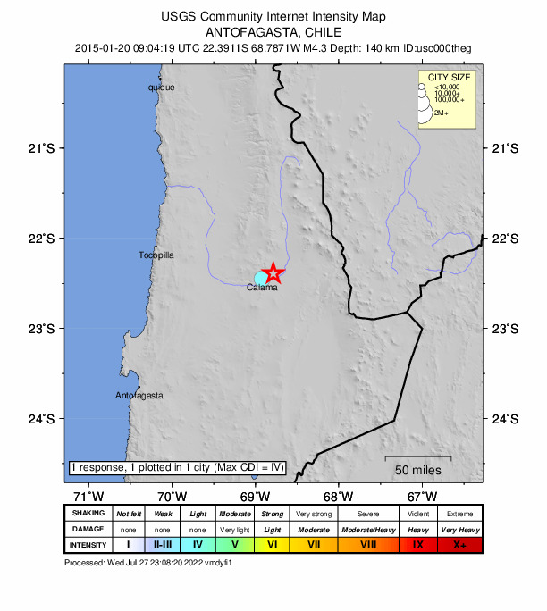 Did You Feel It? map: shaking reported by the public
