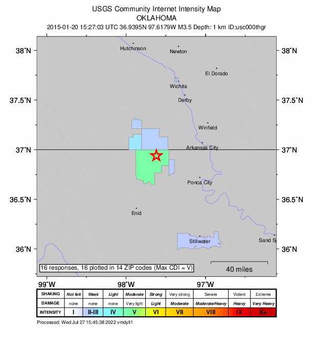 Did You Feel It? map: shaking reported by the public