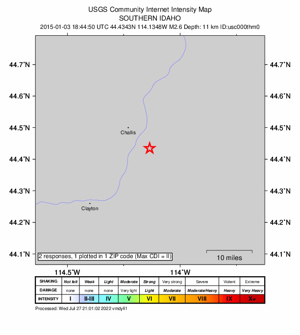 Did You Feel It? map: shaking reported by the public