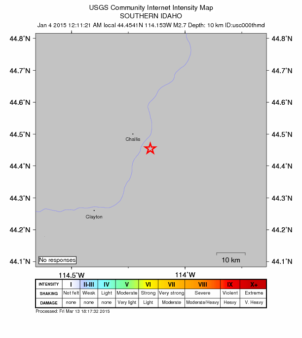 Did You Feel It? map: shaking reported by the public