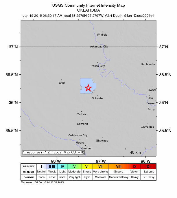 Did You Feel It? map: shaking reported by the public