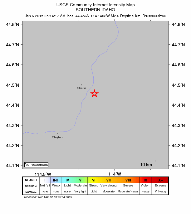Did You Feel It? map: shaking reported by the public