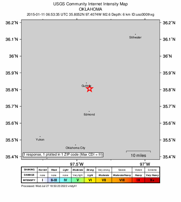Did You Feel It? map: shaking reported by the public