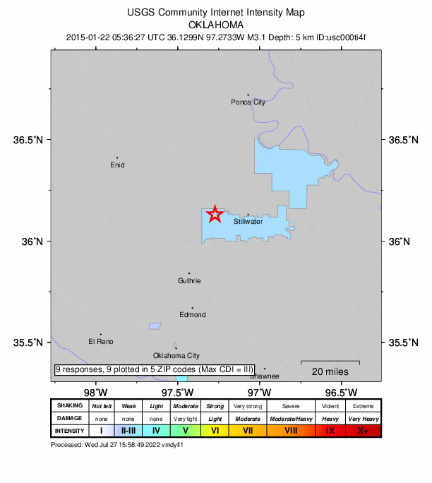 Did You Feel It? map: shaking reported by the public