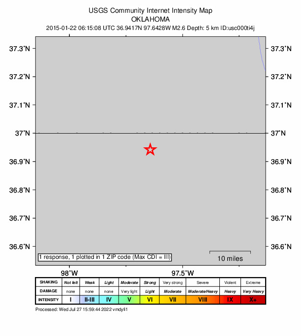Did You Feel It? map: shaking reported by the public