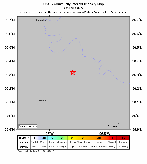 Did You Feel It? map: shaking reported by the public