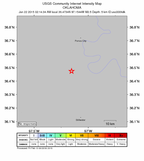 Did You Feel It? map: shaking reported by the public