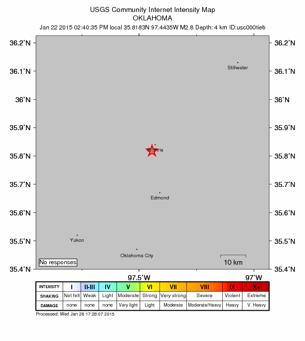 Did You Feel It? map: shaking reported by the public
