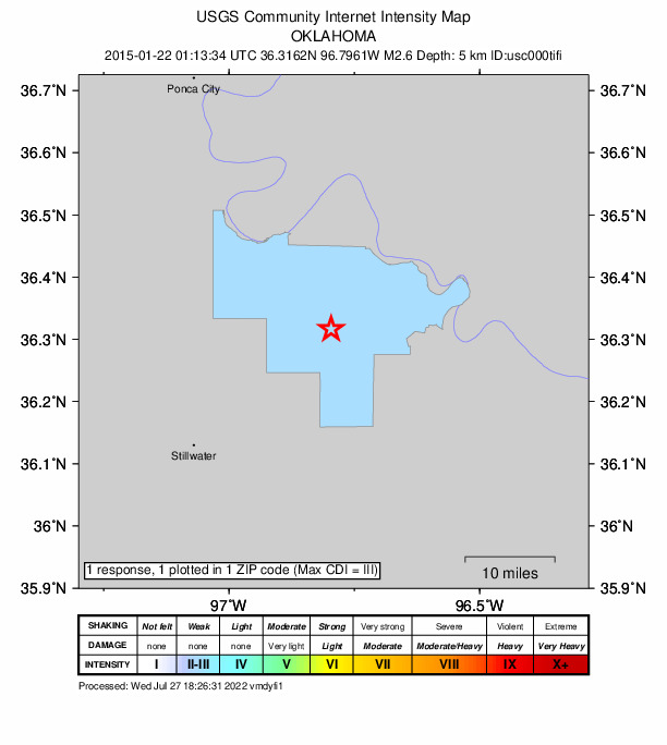 Did You Feel It? map: shaking reported by the public