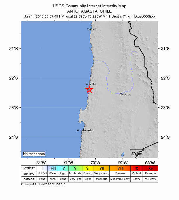 Did You Feel It? map: shaking reported by the public