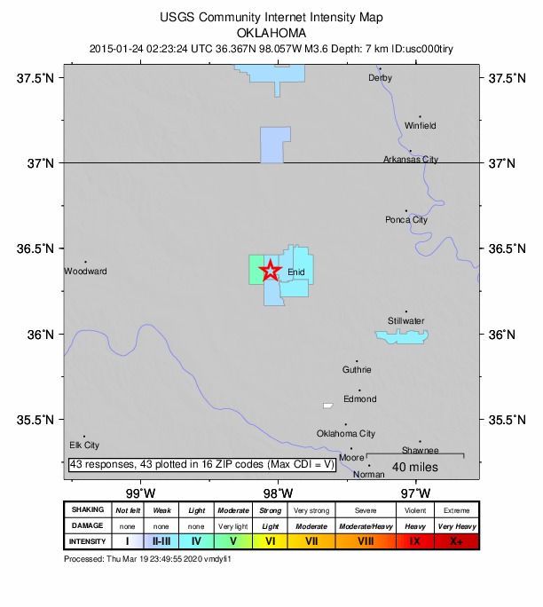 Did You Feel It? map: shaking reported by the public