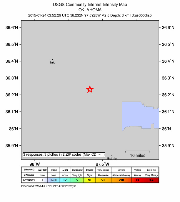 Did You Feel It? map: shaking reported by the public