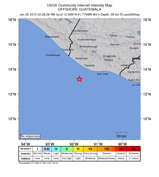 Did You Feel It? map: shaking reported by the public