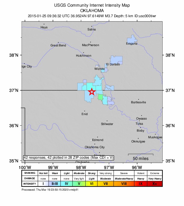 Did You Feel It? map: shaking reported by the public