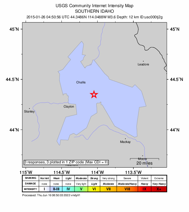 Did You Feel It? map: shaking reported by the public