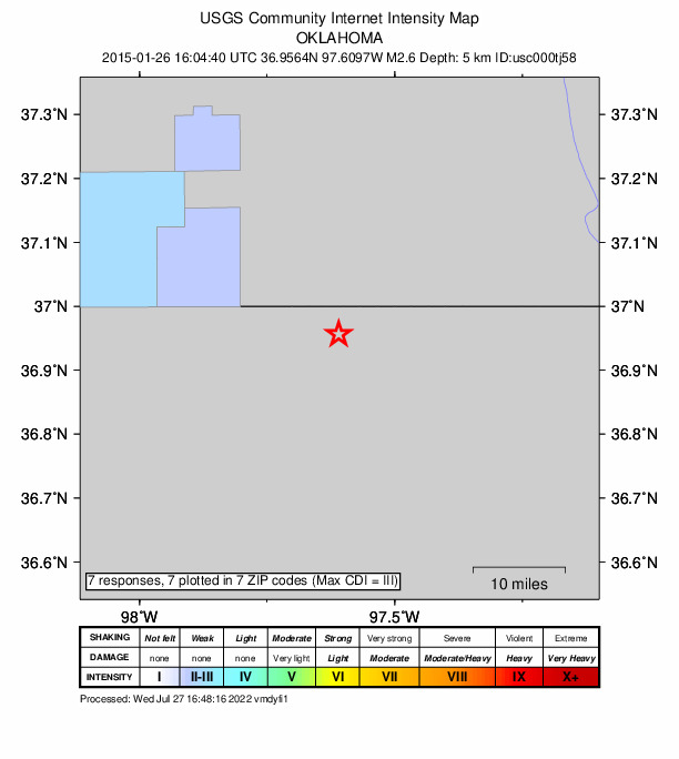 Did You Feel It? map: shaking reported by the public