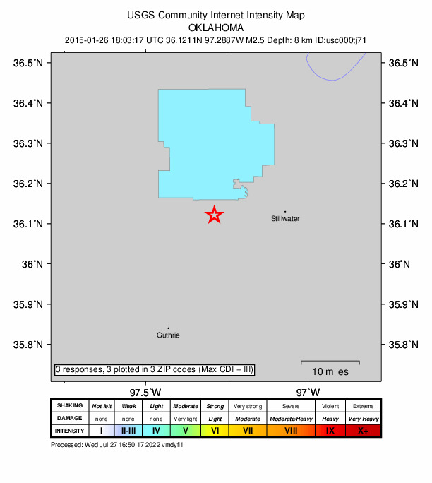 Did You Feel It? map: shaking reported by the public