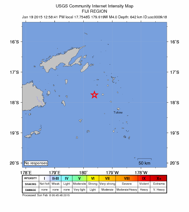 Did You Feel It? map: shaking reported by the public