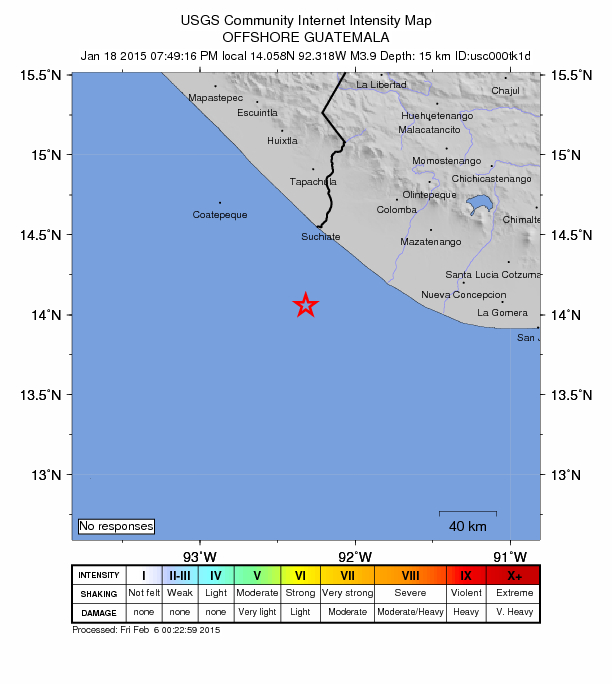 Did You Feel It? map: shaking reported by the public