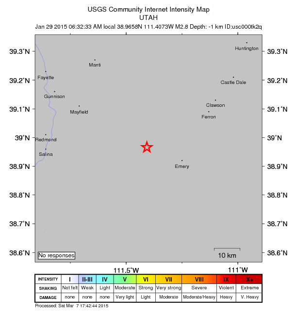 Did You Feel It? map: shaking reported by the public