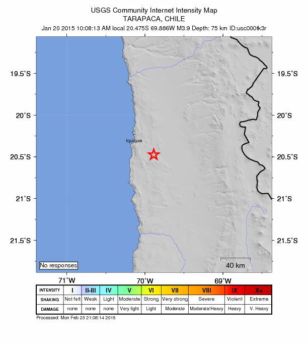 Did You Feel It? map: shaking reported by the public